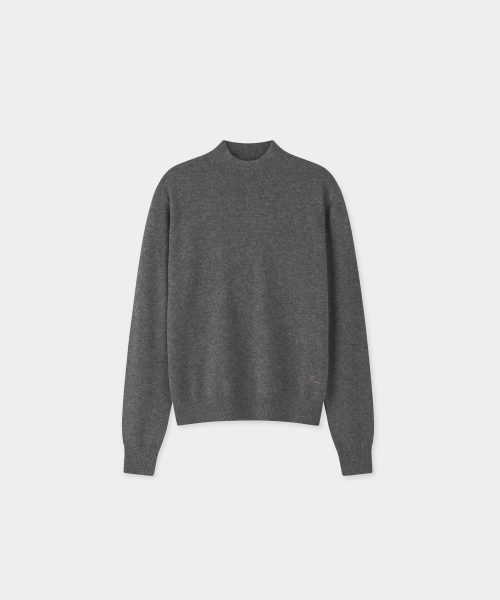 J'RIUM(ジェイリウム)の「カシミヤブレンド ESSENTIALS モックネックニット チャコール(ニット/セーター・メンズ・その他・SMALL/M/L/X-LARGE)」の2枚目の写真