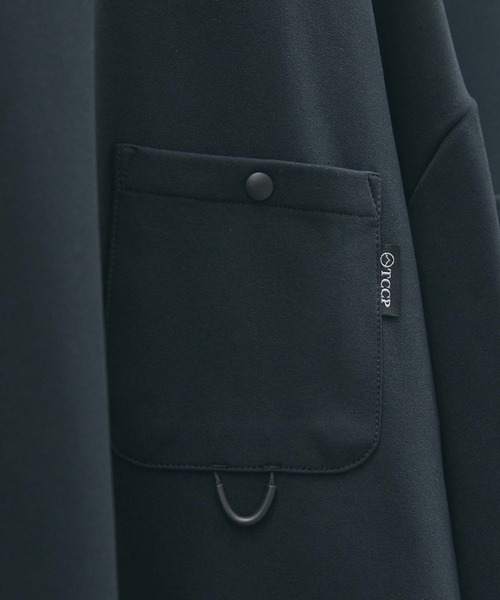 THE CRAFT CREW PRODUCTS(ザクラフトクループロダクツ)の「【EPIX MOTIONシリーズ】<セットアップ対応>マルチファンクショナル ドローコード ボックスシルエット クルーネック ポケットロンT / 吸水速乾・アンチピリング・UVカット・イージーケア【THE CRAFT CREW PRODUCTS】(Tシャツ/カットソー・メンズ・ネイビー/グレー/ブラック/チャコール/ダークブラウン/ネイビー系/オリーブ/モカ・M/S/L)」の14枚目の写真