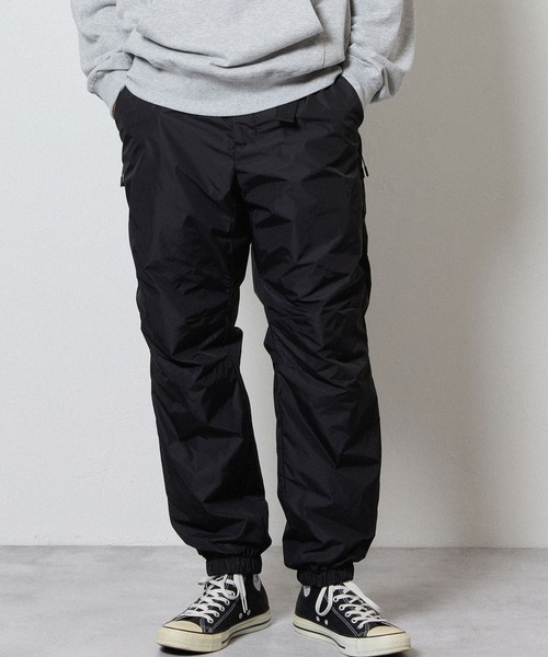 NYLON BELTED EASY PANTS / 撥水 ナイロン ウエストバックルベルト