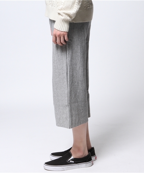 WEGO（ウィゴー）の「WEGO/裏毛ガウチョパンツ（スウェットパンツ・メンズ・ホワイト/ブラック/杢グレー・LARGE/MEDIUM）」の4枚目の写真