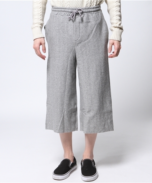 WEGO（ウィゴー）の「WEGO/裏毛ガウチョパンツ（スウェットパンツ・メンズ・ホワイト/ブラック/杢グレー・LARGE/MEDIUM）」の6枚目の写真