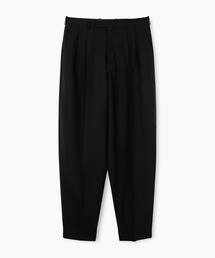 WOOL GABARDINE WIDE DRAPE PANTS