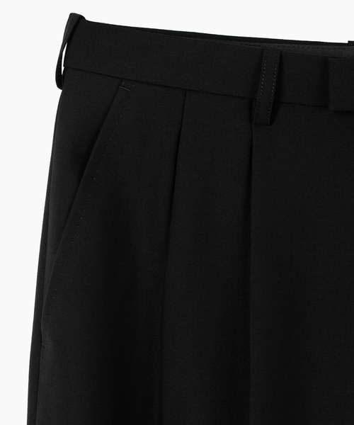 LAD MUSICIAN(ラッドミュージシャン)の「WOOL GABARDINE WIDE DRAPE PANTS(スラックス・メンズ・ブラック・46/44/42)」の6枚目の写真
