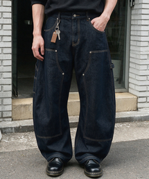 ANOLORCODE（アノローコード）の「カーブドカーペンターデニムパンツ (生デニム)（デニムパンツ）」