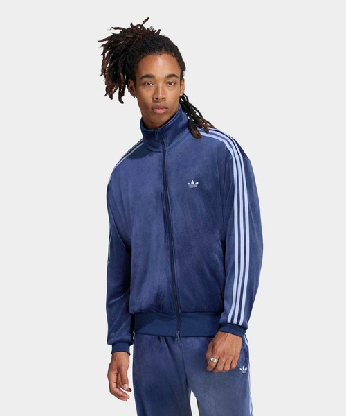 adidas（アディダス）の「ファイヤーバード ベロア トラックトップ / ジャージ / トラックジャケット / アディダスオリジナルス adidas Originals（ジャージ・メンズ・ブルー・3XL/SMALL/MEDIUM/XX-LARGE/X-SMALL/LARGE/X-LARGE）」の3枚目の写真