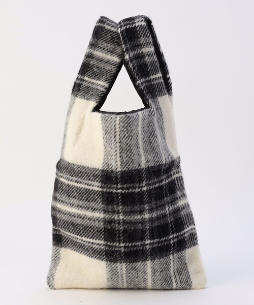 MICO COULIER(ミコクリエ)の「《別注》【TWEEDMILL】チェック柄トートバッグ(トートバッグ・レディース・グレー系その他/レッド系その他・FREE)」の5枚目の写真