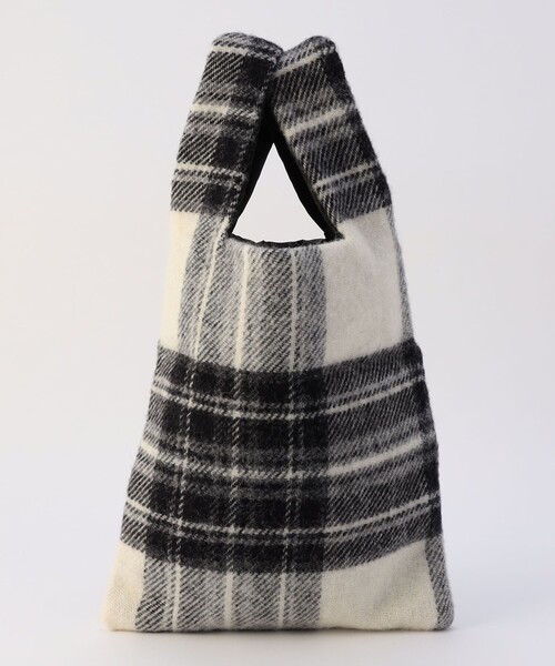 MICO COULIER(ミコクリエ)の「《別注》【TWEEDMILL】チェック柄トートバッグ(トートバッグ・レディース・グレー系その他/レッド系その他・FREE)」の3枚目の写真