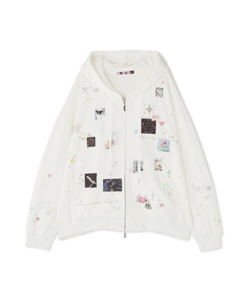 L.H.P(エルエイチピー)の「CFIERCE/フィアス/STICKER BUNNY HOODIE(パーカー・レディース・ブラック/ホワイト・M/S)」の2枚目の写真