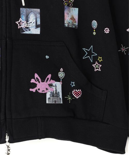 L.H.P(エルエイチピー)の「CFIERCE/フィアス/STICKER BUNNY HOODIE(パーカー・レディース・ブラック/ホワイト・M/S)」の6枚目の写真