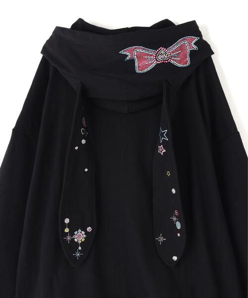 L.H.P(エルエイチピー)の「CFIERCE/フィアス/STICKER BUNNY HOODIE(パーカー・レディース・ブラック/ホワイト・M/S)」の9枚目の写真