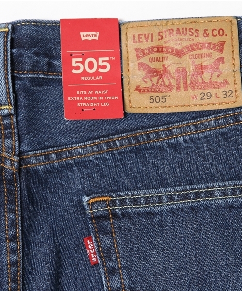 Levi's(リーバイス)の「Levi's/リーバイス 505(TM) レギュラーフィット ジーンズ ダークインディゴ(デニムパンツ・メンズ・ダークインディゴブルー・W30 L32/W29 L32/W28 L32/W34 L32/W31 L32/W32 L32/W33 L32/W36 L32)」の6枚目の写真