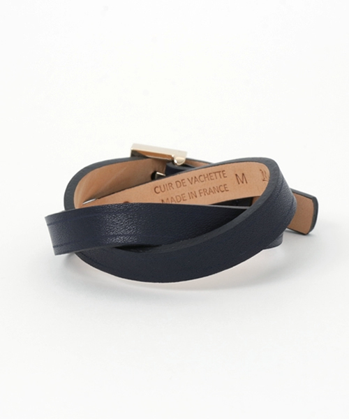 MAISON BOINET(メゾンボワネ)の「MAISON BOINET 2連ブレスレット(ブレスレット・レディース・ブラウン/ベージュ/ネイビー・MEDIUM)」の4枚目の写真