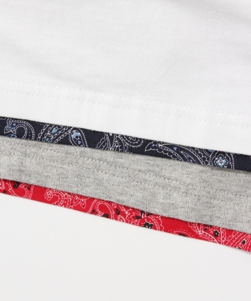 RAGEBLUE（レイジブルー）の「バンダナキリカエTシャツ/730107（Tシャツ/カットソー・メンズ・その他13/ホワイト/オフホワイト/グレー・LARGE/MEDIUM）」の11枚目の写真