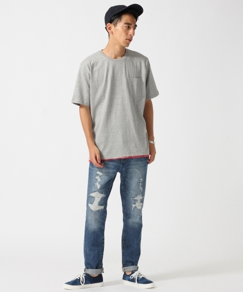 RAGEBLUE（レイジブルー）の「バンダナキリカエTシャツ/730107（Tシャツ/カットソー・メンズ・その他13/ホワイト/オフホワイト/グレー・LARGE/MEDIUM）」の7枚目の写真