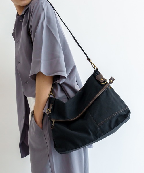 DEVICE（デバイス）の「DEVICE デバイス キャンバス 2WAY 斜めがけ ショルダーバッグ サコッシュバッグ（ショルダーバッグ・メンズ・ブラック/カーキ/ブラウン/ベージュ/ブラウン系その他/ブラック系その他/ブルー系その他/グレー系その他/グリーン系その他・FREE）」の15枚目の写真