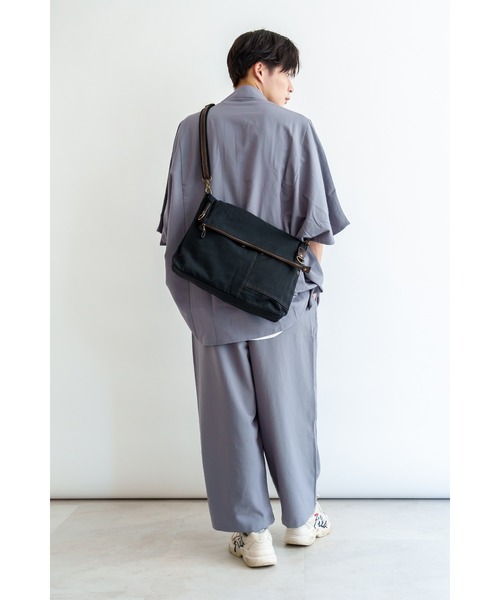 DEVICE（デバイス）の「DEVICE デバイス キャンバス 2WAY 斜めがけ ショルダーバッグ サコッシュバッグ（ショルダーバッグ・メンズ・ブラック/カーキ/ブラウン/ベージュ/ブラウン系その他/ブラック系その他/ブルー系その他/グレー系その他/グリーン系その他・FREE）」の18枚目の写真