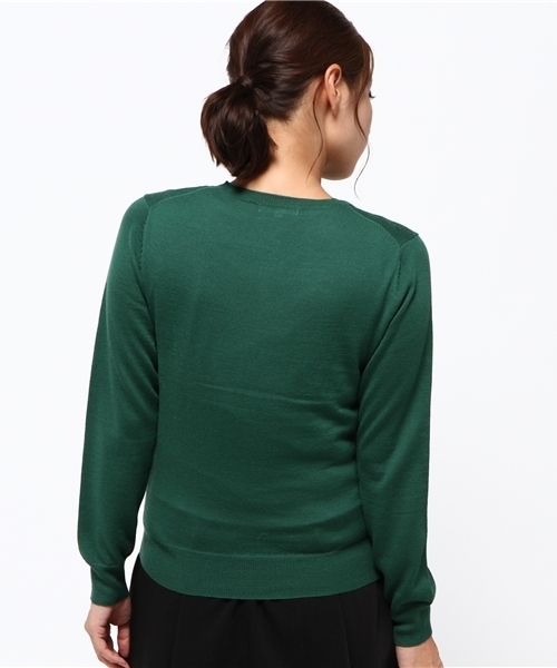 NATURAL BEAUTY BASIC(ナチュラルビューティーベーシック)の「【AneCan 12月号掲載】イタリーウールベーシックラウンドネックカーディガン(カーディガン/ボレロ・レディース・ピンク/グリーン/グレー/ブラック/ベージュ/ブルー系その他・MEDIUM/SMALL)」の10枚目の写真