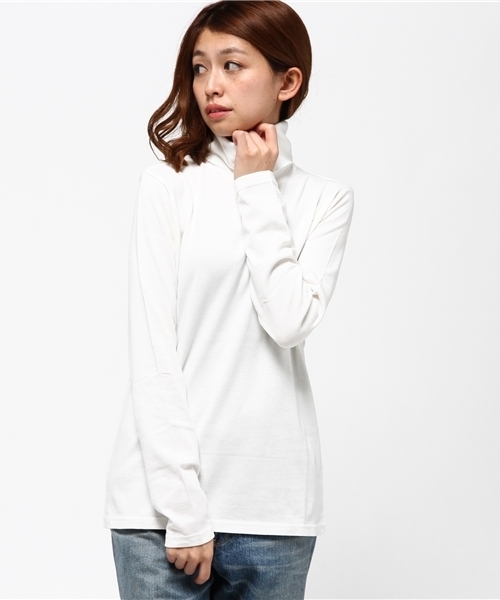 HYSTERIC GLAMOUR(ヒステリックグラマー)の「H WOMAN LOGO刺繍 タートルネックT-SH(Tシャツ/カットソー・レディース・ホワイト/トップグレー/ブラック・FREE)」の15枚目の写真