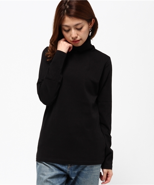 HYSTERIC GLAMOUR(ヒステリックグラマー)の「H WOMAN LOGO刺繍 タートルネックT-SH(Tシャツ/カットソー・レディース・ホワイト/トップグレー/ブラック・FREE)」の11枚目の写真