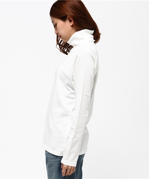 HYSTERIC GLAMOUR(ヒステリックグラマー)の「H WOMAN LOGO刺繍 タートルネックT-SH(Tシャツ/カットソー・レディース・ホワイト/トップグレー/ブラック・FREE)」の5枚目の写真