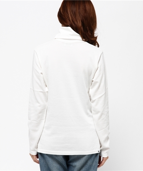 HYSTERIC GLAMOUR(ヒステリックグラマー)の「H WOMAN LOGO刺繍 タートルネックT-SH(Tシャツ/カットソー・レディース・ホワイト/トップグレー/ブラック・FREE)」の6枚目の写真