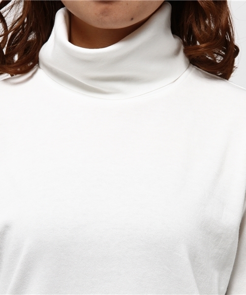 HYSTERIC GLAMOUR(ヒステリックグラマー)の「H WOMAN LOGO刺繍 タートルネックT-SH(Tシャツ/カットソー・レディース・ホワイト/トップグレー/ブラック・FREE)」の7枚目の写真