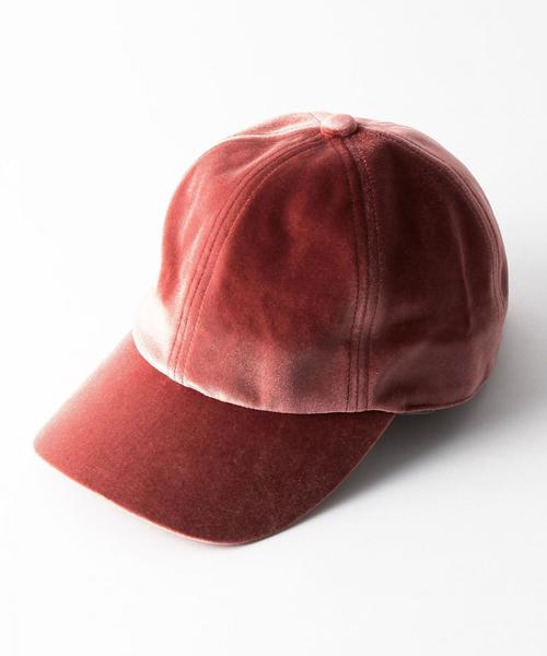 La Maison de Lyllis（メゾンドリリス）の「La Maison de lyllis（ラ メゾン ド リリス） 別注 VELVET CAP◆（キャップ・レディース・ブラック/ベージュ/ピンク/ネイビー・FREE）」の4枚目の写真
