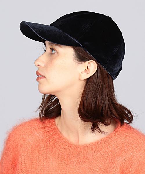 La Maison de Lyllis（メゾンドリリス）の「La Maison de lyllis（ラ メゾン ド リリス） 別注 VELVET CAP◆（キャップ・レディース・ブラック/ベージュ/ピンク/ネイビー・FREE）」の6枚目の写真