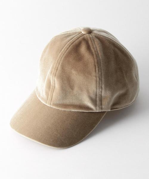 La Maison de Lyllis（メゾンドリリス）の「La Maison de lyllis（ラ メゾン ド リリス） 別注 VELVET CAP◆（キャップ・レディース・ブラック/ベージュ/ピンク/ネイビー・FREE）」の7枚目の写真