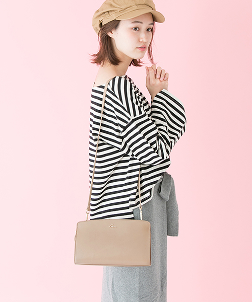 URBAN RESEARCH（アーバンリサーチ）の「UR SMIR NASLI Gem.　VintageLikeShoulder（ショルダーバッグ・レディース・ライトカーキ/ベージュ/ブラック/ライトピンク・ONE SIZE）」の6枚目の写真