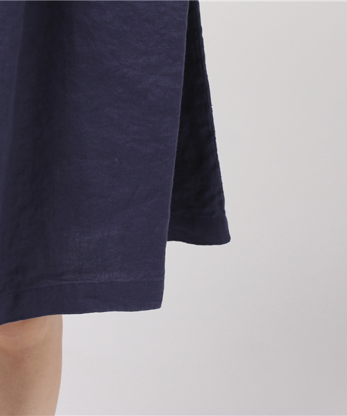 LBC（エルビーシー）の「平織りリネンステンカラーコート               （ステンカラーコート・レディース・オフホワイト/ブルー・MEDIUM）」の11枚目の写真