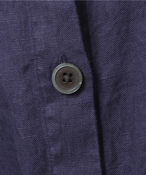 LBC（エルビーシー）の「平織りリネンステンカラーコート               （ステンカラーコート・レディース・オフホワイト/ブルー・MEDIUM）」の12枚目の写真