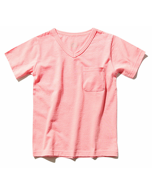 devirock（デビロック）の「パックT★Vネック無地半袖Tシャツ（Tシャツ/カットソー・キッズ・チャコール/ネイビー/テラコッタ/ピンク/ブラック/カーキ/杢グレー/ホワイト/グリーン系その他・100cm/130cm/120cm/150cm/140cm/160cm/110cm）」の14枚目の写真