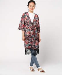 VENCEEXCHANGE | フリンジエスニック花柄ガウン        (カーディガン/ボレロ)