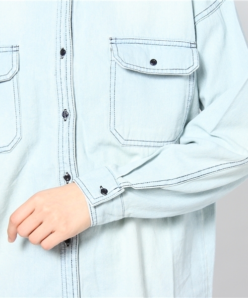 goocy（グースィー）の「デニムSH（シャツ/ブラウス・レディース・ダークブルー・FREE）」の5枚目の写真