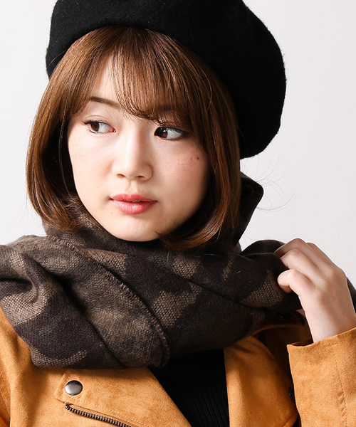 WEGO(ウィゴー)の「WEGO/カモフラストール(ストール/ショール・メンズ・ブラック/カーキ・FREE)」の5枚目の写真