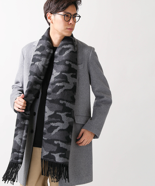 WEGO(ウィゴー)の「WEGO/カモフラストール(ストール/ショール・メンズ・ブラック/カーキ・FREE)」の6枚目の写真