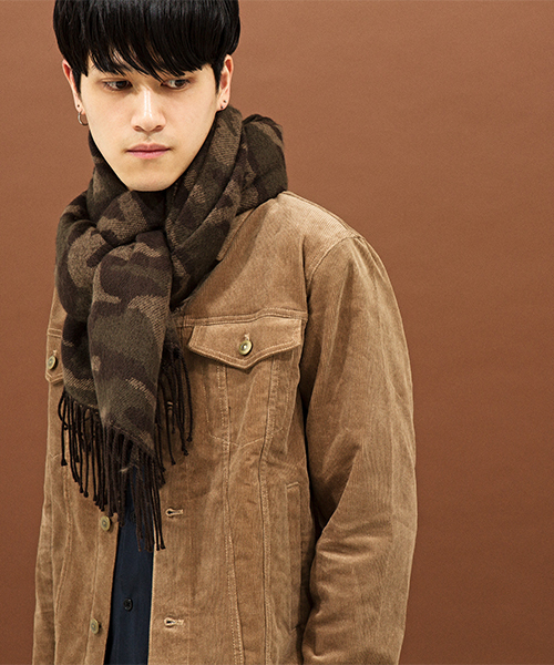 WEGO(ウィゴー)の「WEGO/カモフラストール(ストール/ショール・メンズ・ブラック/カーキ・FREE)」の9枚目の写真