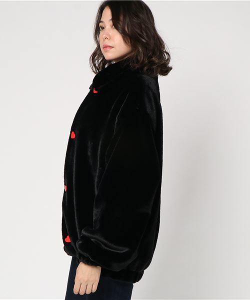 PUNYUS（プニュズ）の「ファーブルゾン（ブルゾン・レディース・カーキ/ブラウン/ブラック/ブルー・1/2/3/4）」の6枚目の写真