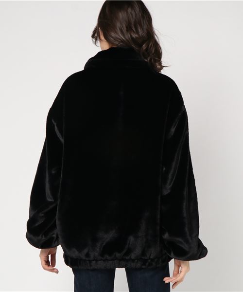 PUNYUS（プニュズ）の「ファーブルゾン（ブルゾン・レディース・カーキ/ブラウン/ブラック/ブルー・1/2/3/4）」の7枚目の写真