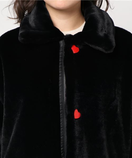 PUNYUS（プニュズ）の「ファーブルゾン（ブルゾン・レディース・カーキ/ブラウン/ブラック/ブルー・1/2/3/4）」の8枚目の写真