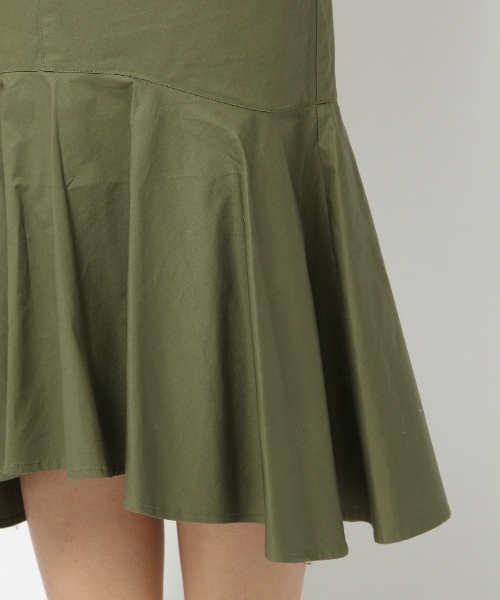 laboratory work（ラボラトリーワーク）の「ラッフル切替タイトスカート（スカート・レディース・ベージュ/カーキ/ブラック・MEDIUM）」の13枚目の写真