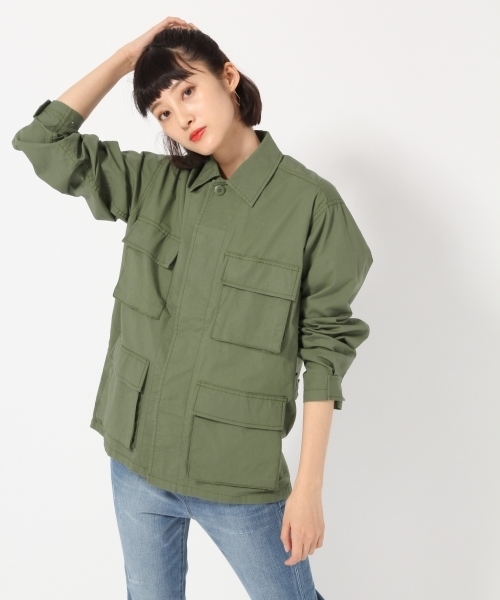 LOWRYS FARM(ローリーズファーム)の「リップストップジャケット 785523 (ブルゾン・レディース・カーキ/カモフラージュ・MEDIUM/LARGE)」の8枚目の写真