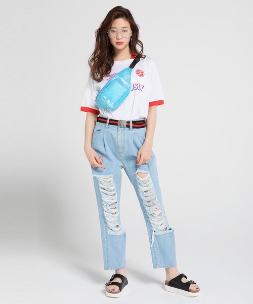 WEGO(ウィゴー)の「WEGO/クリアウエストバッグ(ボディバッグ/ウエストポーチ・レディース・ホワイト/ブラック/サックスブルー/その他1・FREE)」の16枚目の写真