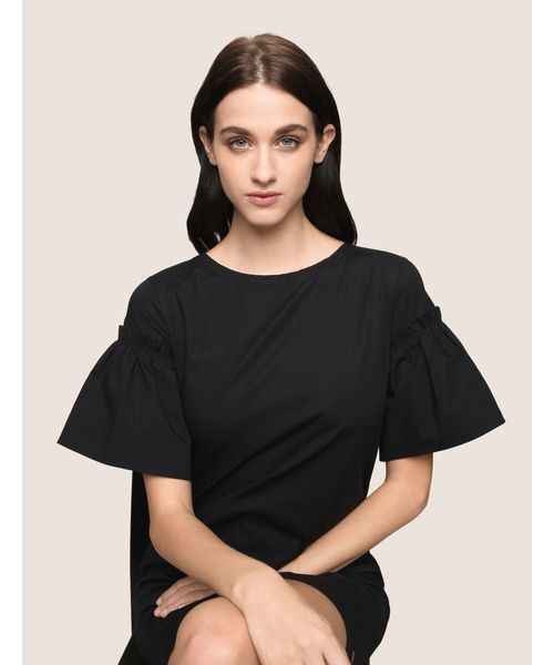 ARMANI EXCHANGE（アルマーニエクスチェンジ）の「【AXアルマーニ エクスチェンジ】半袖ベルスリーブワンピース（ワンピース・レディース・ブラック・0/2/4/6）」の13枚目の写真