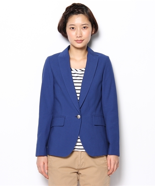 BEAUTY&YOUTH UNITED ARROWS（ビューティーアンドユースユナイテッドアローズ）の「BY OX 1Bジャケット ◆（テーラードジャケット・レディース・コバルトブルー/ホワイト・SMALL/MEDIUM）」の3枚目の写真