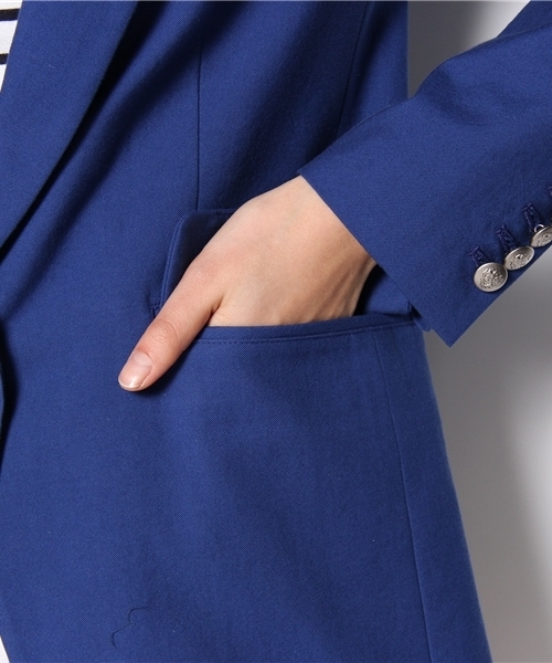 BEAUTY&YOUTH UNITED ARROWS（ビューティーアンドユースユナイテッドアローズ）の「BY OX 1Bジャケット ◆（テーラードジャケット・レディース・コバルトブルー/ホワイト・SMALL/MEDIUM）」の9枚目の写真