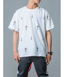BLACK　EVOLUTION | BIGシルエットオーバーサイズT　十字クロス　ユニセックス(Tシャツ/カットソー)