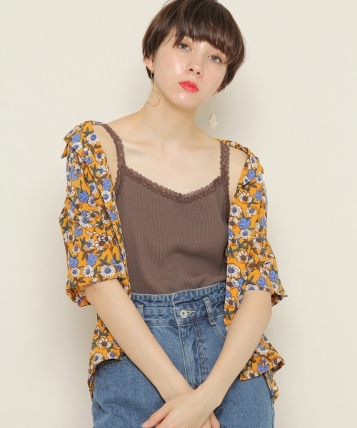 PAGEBOY(ページボーイ)の「【WEB限定】レースキャミソール(キャミソール・レディース・ブラック/ライトピンク/ダークブラウン・FREE)」の19枚目の写真