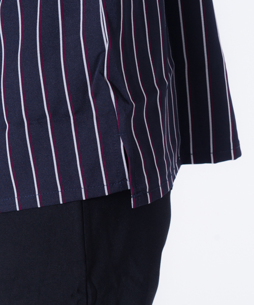 GGD SELECT(ジージーディー セレクト)の「GGD SELECT / リングZIP ストライプ半袖シャツ(シャツ/ブラウス・メンズ・ブラック/ダークブラウン/ネイビー/ブルー・M/L)」の19枚目の写真